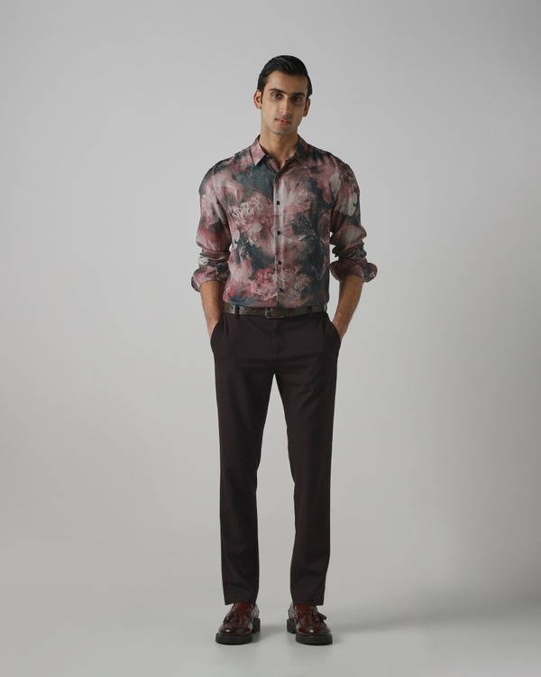 Multi Digital Print Viscose Slim Fit Casual Shirt