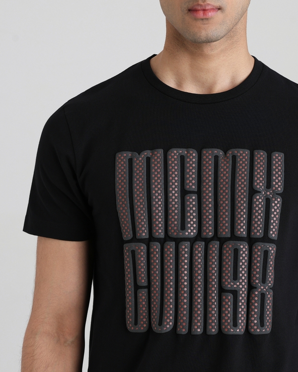 Black Graphic Slim Fit T-Shirt