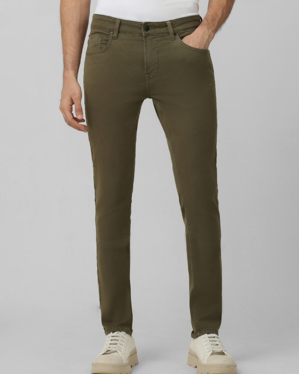 Olive Skinny Fit Superstretch Coloured Jeans