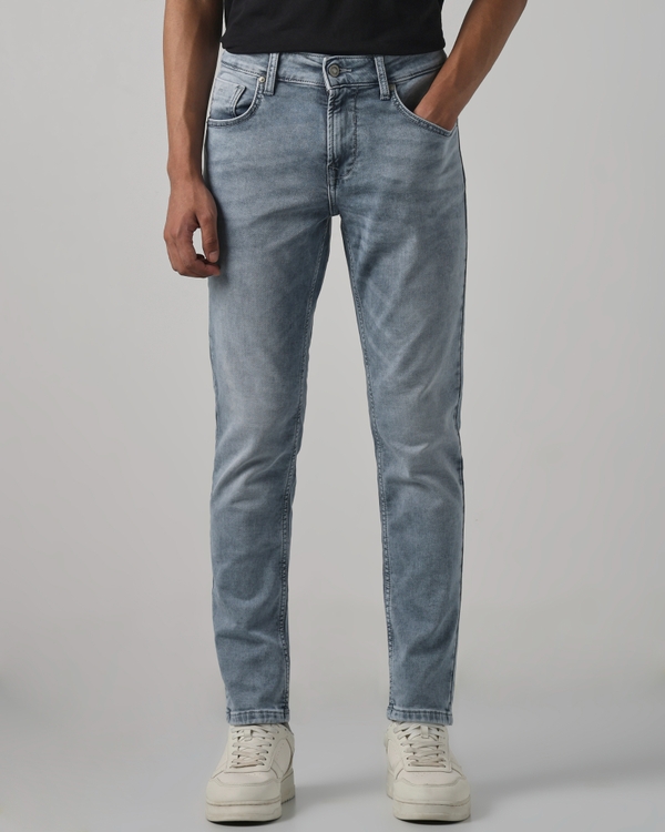Grey Ankle Length Denim Deluxe Jeans