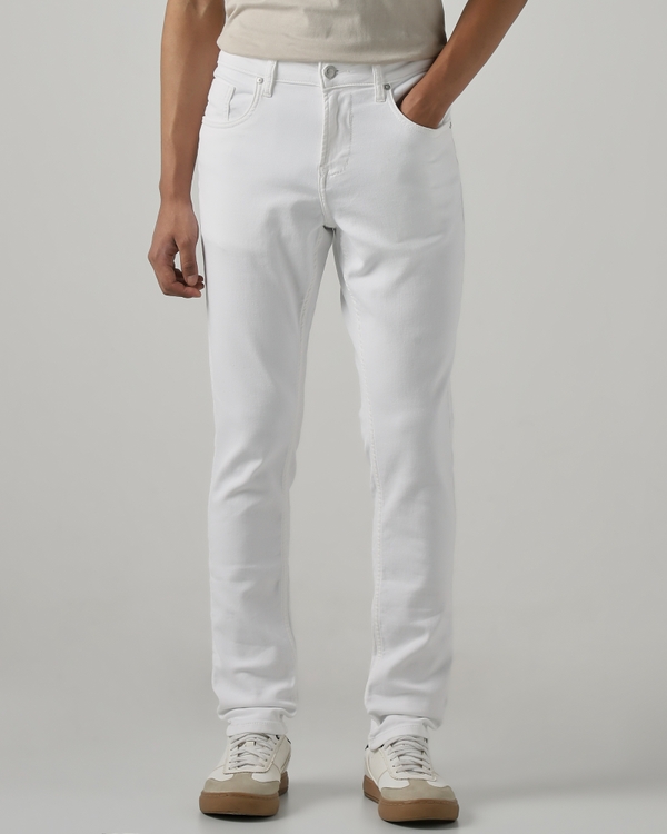 White Skinny Fit Denim Deluxe Jeans