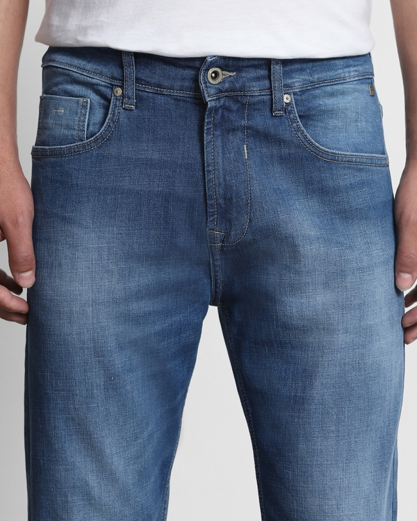 Mid Blue Relaxed Straight Fit Originals Jeans