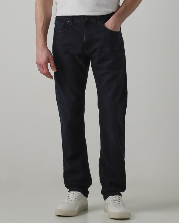 Black Relaxed Straight Fit Originals Stretch Jeans