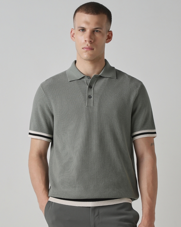 Sage Flatknit Polo